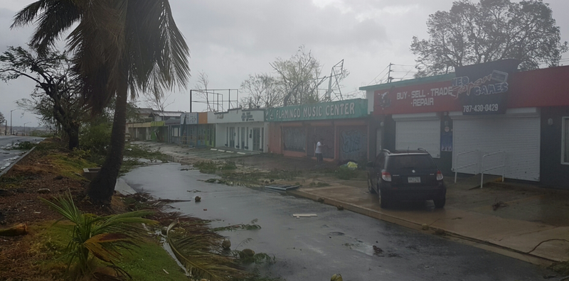 The store after hurricane Maria hit in September.